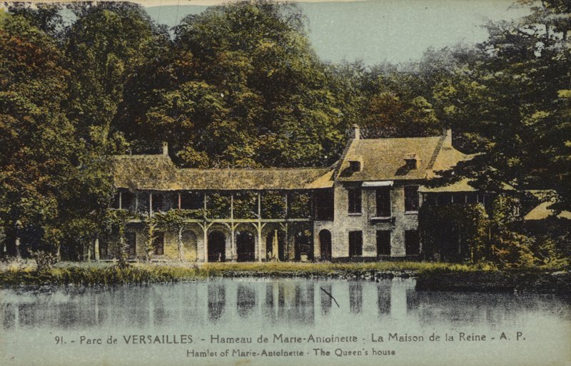Drottningens hus, Hamlet of Marie Antoinette, Versailles (färgfoto) av French Photographer