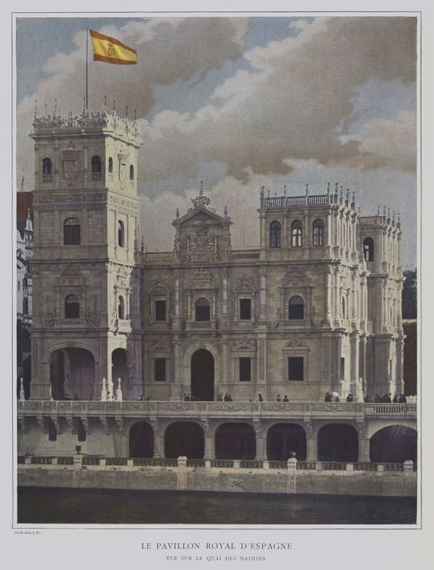 Den spanska paviljongen på Exposition Universelle 1900, Paris (färgfoto) av French Photographer