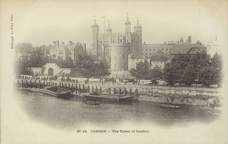 Towern i London och Themsen av French Photographer