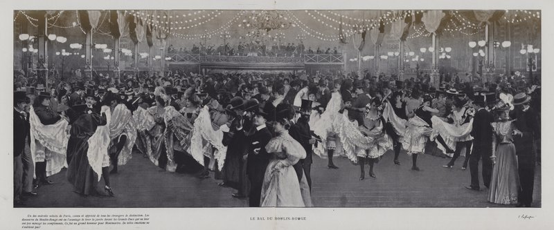 Balsalen i Moulin Rouge, Paris (s/v foto) av French Photographer
