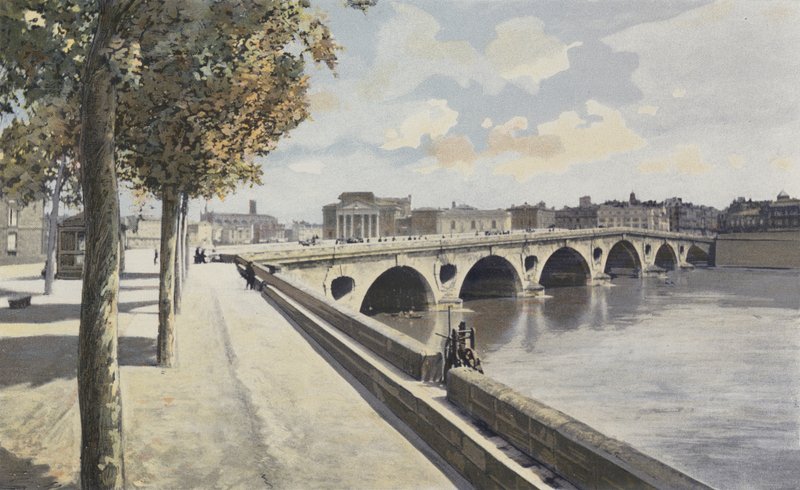 Toulouse, Pont-Neuf, Vy tagen uppströms på Garonnes vänstra strand av French Photographer