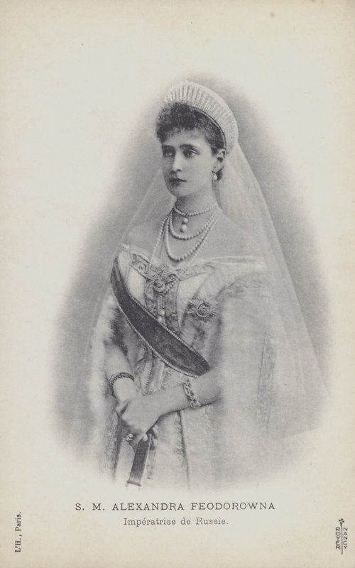 Tsarina Alexandra av Ryssland (s/v foto) av French Photographer