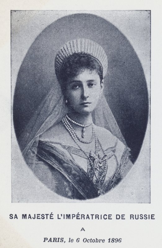 Tsarina Alexandra av Ryssland i Paris, Frankrike av French Photographer