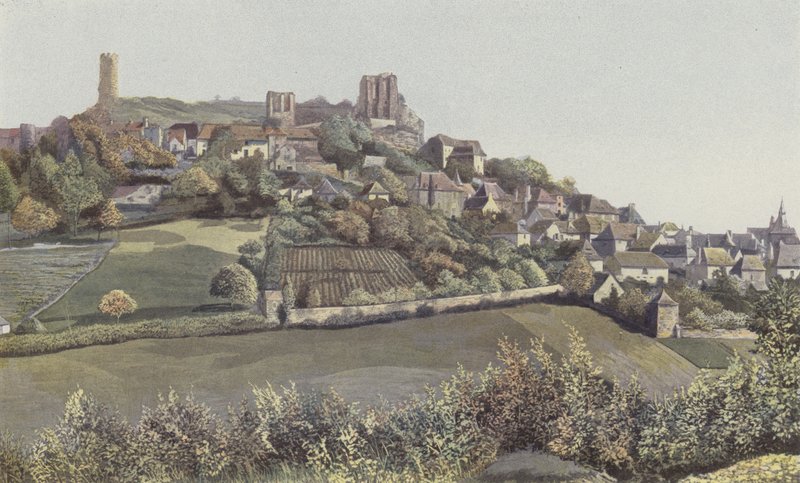 Turenne, Utsikt över staden och slottet, Cote N av French Photographer