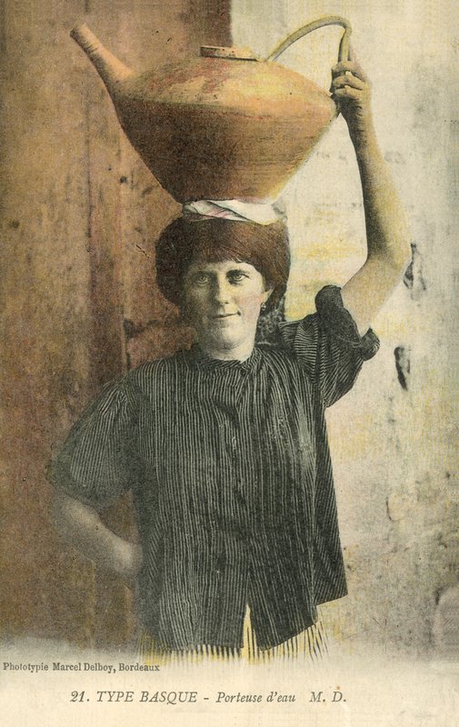 Baskisk typ, vattenbärare av French Photographer