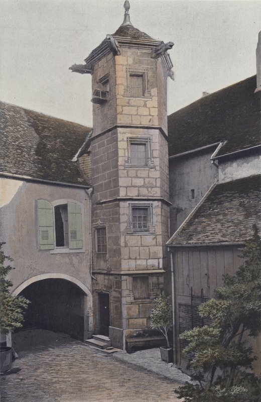 Vesoul, tornet på Rue des Boucheries av French Photographer
