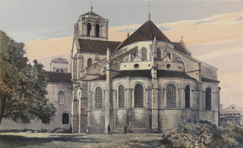 Vézelay, Madeleinekyrkan, Apsid, S E-sidan av French Photographer