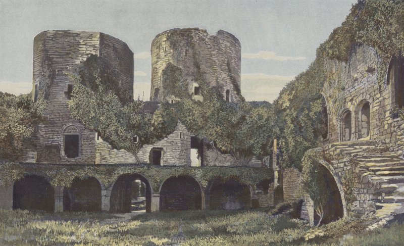 Villanraut, Chateau, sidan av gården av French Photographer