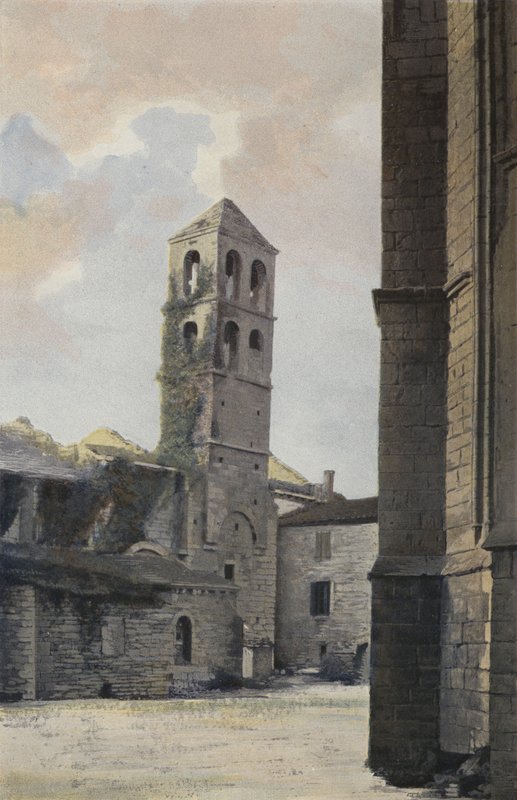 Villemagne, Gamla St-Gregoire-kyrkan, klocktornet av French Photographer
