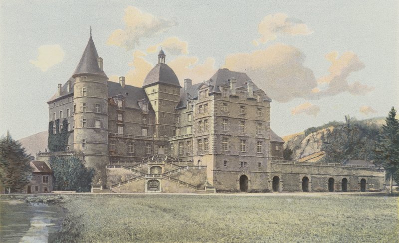 Vizille, Chateau de Lesdiguieres, utsikt över parken av French Photographer