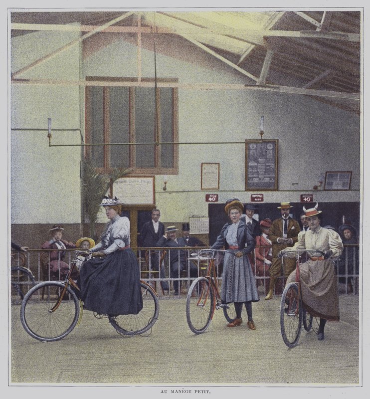 Kvinnliga cyklister (färgfoto) av French Photographer