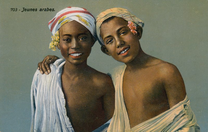 Unga araber, vykort skickat den 9 september 1913 av French Photographer