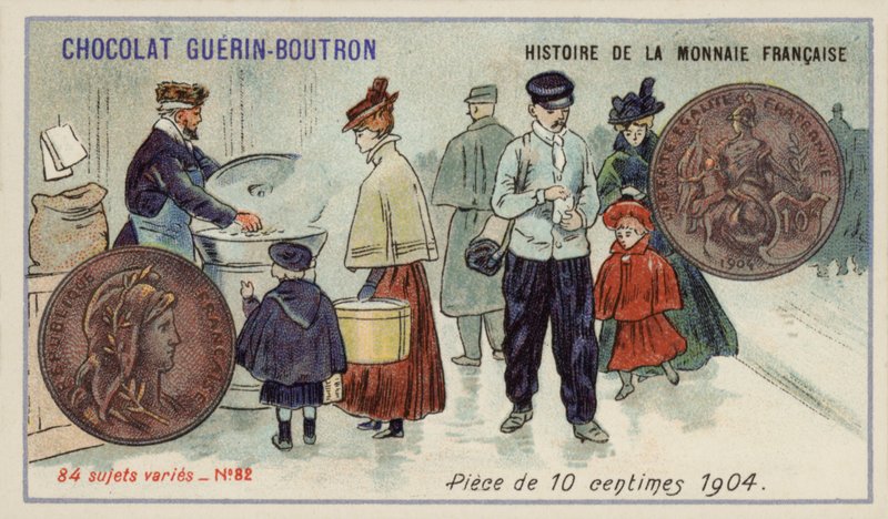 10 centimes stycke av French School