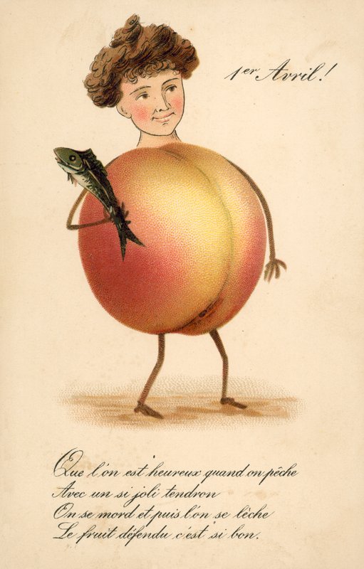 1 april-kort, Peach av French School