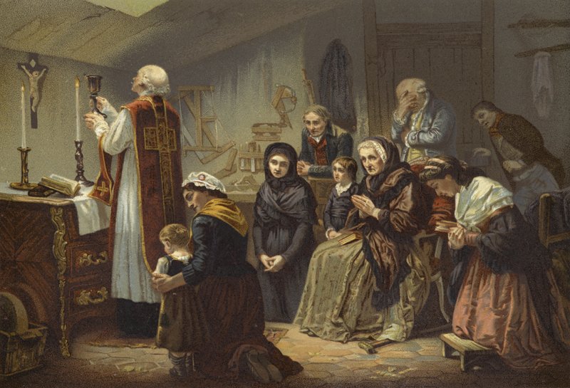 En mässa under terrorn, Frankrike, 1790-talet av French School