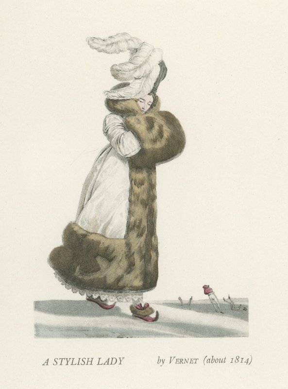 En stilfull dam (cirka 1814) av French School