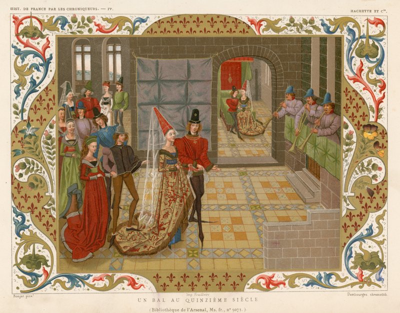 En bal från 1400-talet av French School