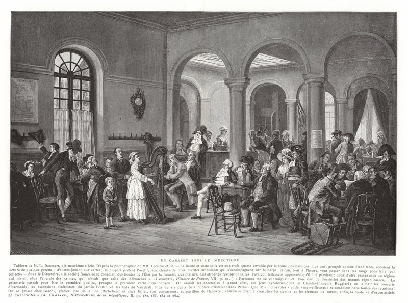 En kabaré under katalogen, Franska revolutionen, 1795-1799 av French School