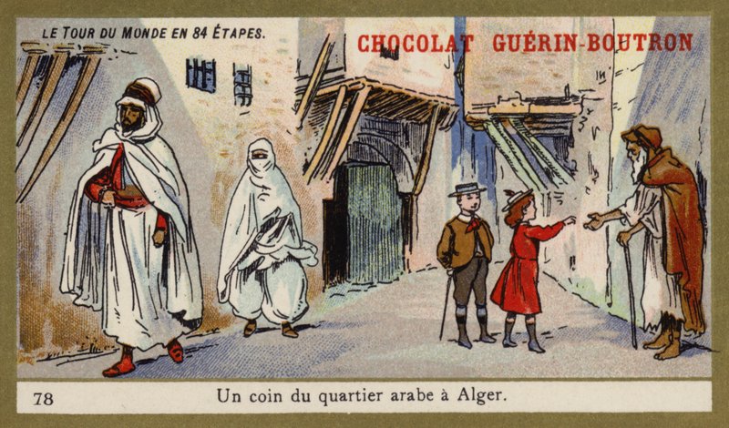 Ett hörn av de arabiska kvarteren, Alger (chromolitho) av French School