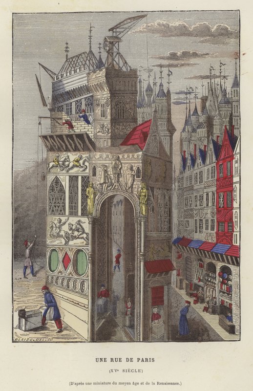 En gata i Paris, 1400-talet av French School