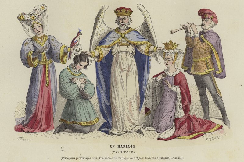 Ett bröllop, 1400-talet av French School