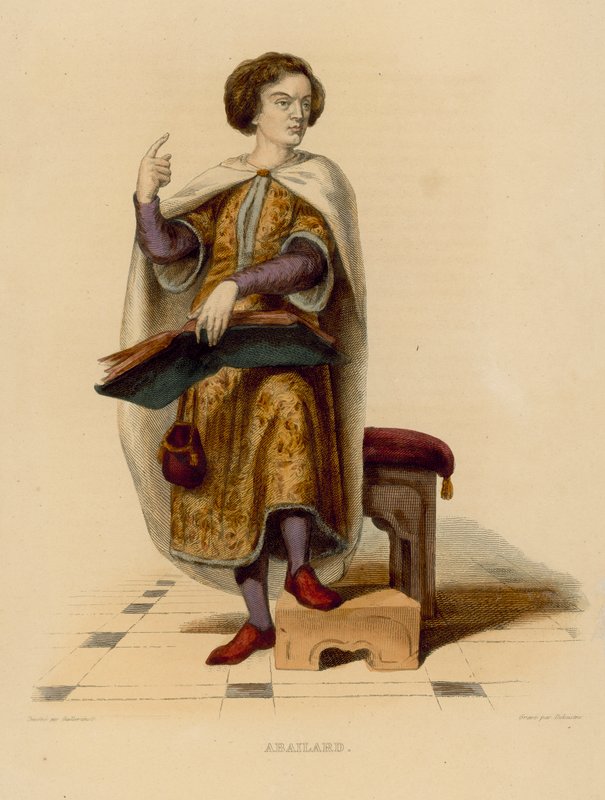 Abayard (färgad gravyr) av French School