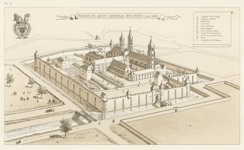 Abbey of Saint Germain des-Pres, cirka 1520 av French School