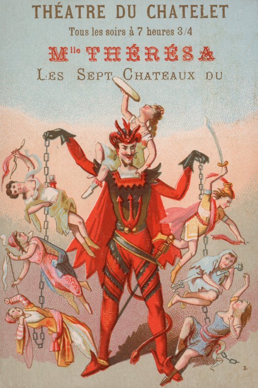 Annons för en föreställning på Theatre du Chatelet, Paris av French School