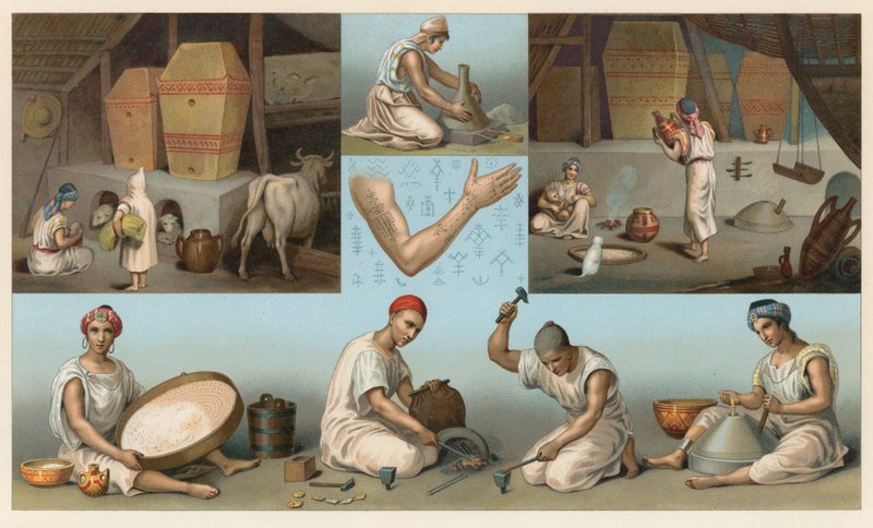 Afrika Costumeswed av French School