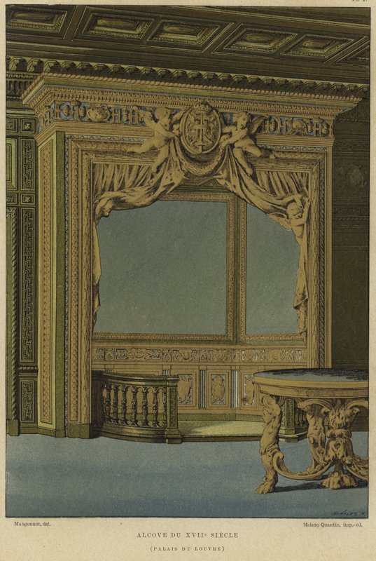 Alkov, Louvren, Paris, 1600-talet av French School