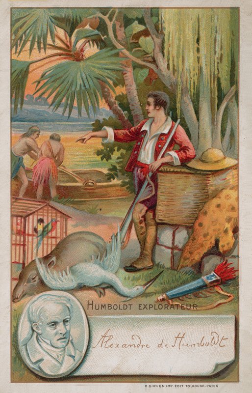 Alexander von Humboldt, preussisk geograf, naturforskare och upptäcktsresande (1769 -1859) av French School