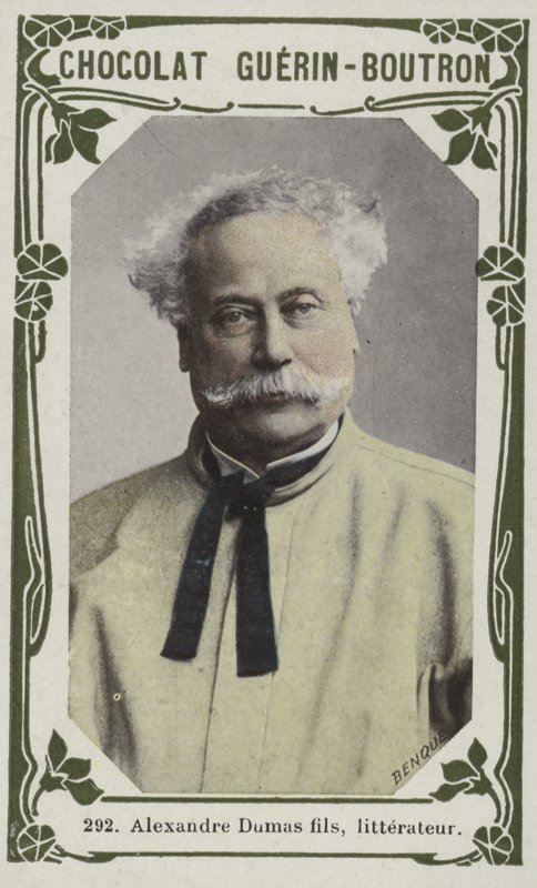 Alexandre Dumas fils, litterateur (färgad bild) av French School
