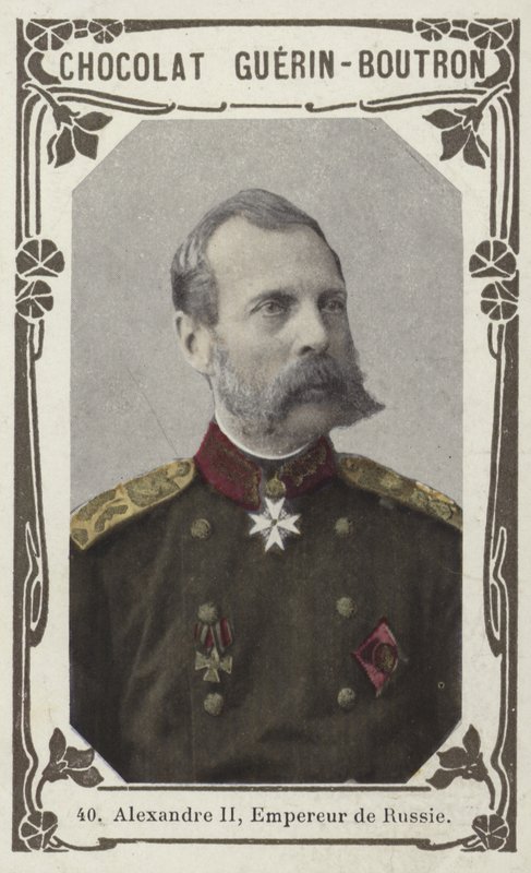 Alexander II, Rysslands kejsare (färgad bild) av French School