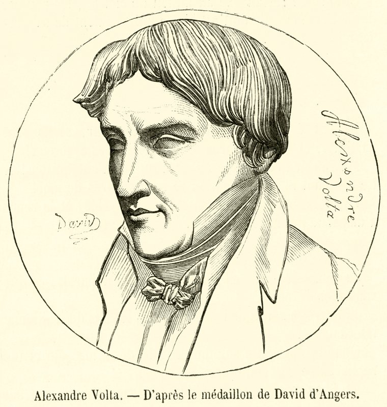 Alexandre Volta (gravyr) av French School