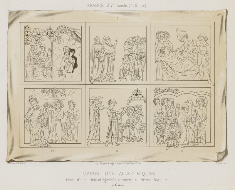 Allegoriska kompositioner av French School