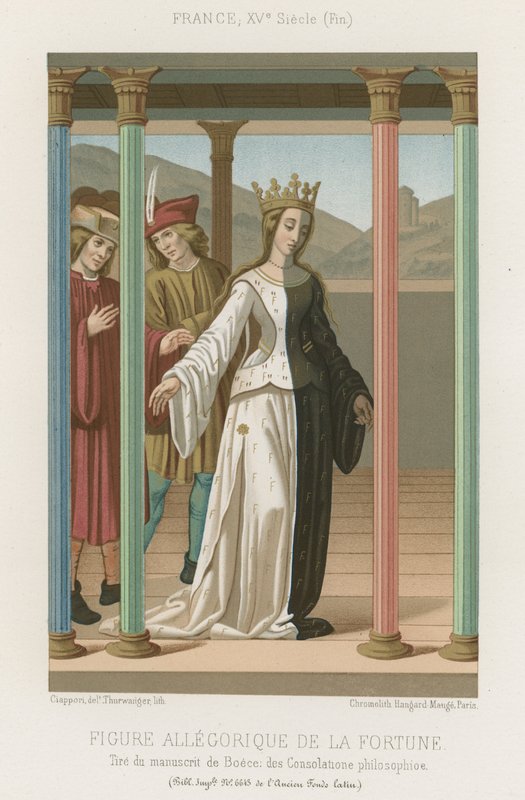Allegorisk figur av Fortune av French School