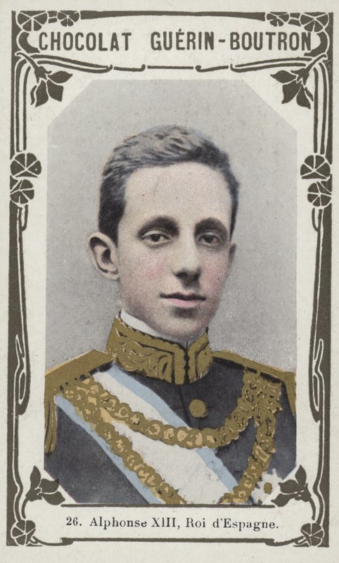 Alphonse XIII, Roi dEspagne (färgat foto) av French School