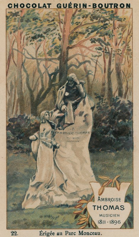 Ambroise Thomas, musiker, 1811-1896, uppförd i Parc Monceau av French School