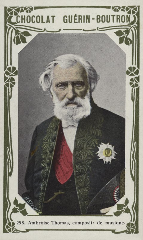 Ambroise Thomas, kompositör (färgad bild) av French School