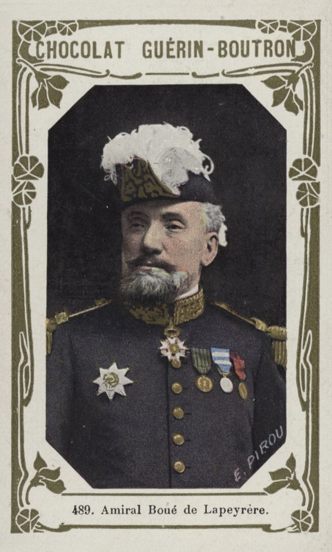 Amiral Boue de Lapeyrere (färgad bild) av French School