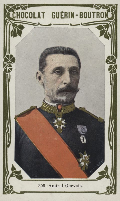 Amiral Gervais (färgad bild) av French School