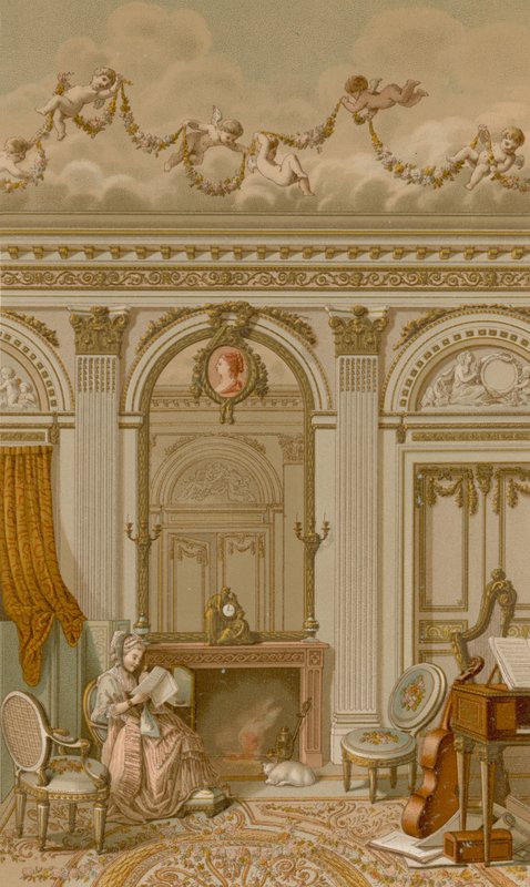 En interiör under Ludvig XVI:s regeringstid av French School