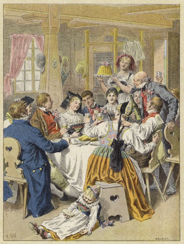 En förlovningsfest i Alsace av French School