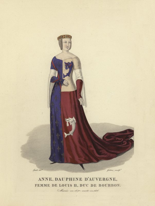 Anne av Auvergne, hustru till Ludvig II, hertig av Bourbon av French School