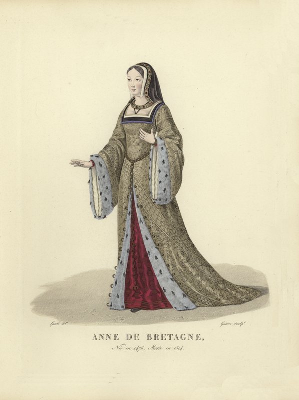 Anne av Bretagne, drottning gemål av Charles VIII och Louis XII av Frankrike av French School