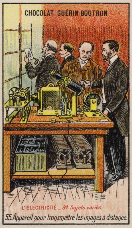 Apparat för att överföra bilder över avstånd (chromolitho) av French School