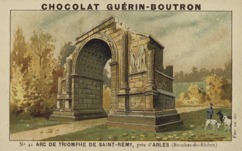 Triumfbågen av Saint-Remy, nära Arles, Bouches-du-Rhone av French School