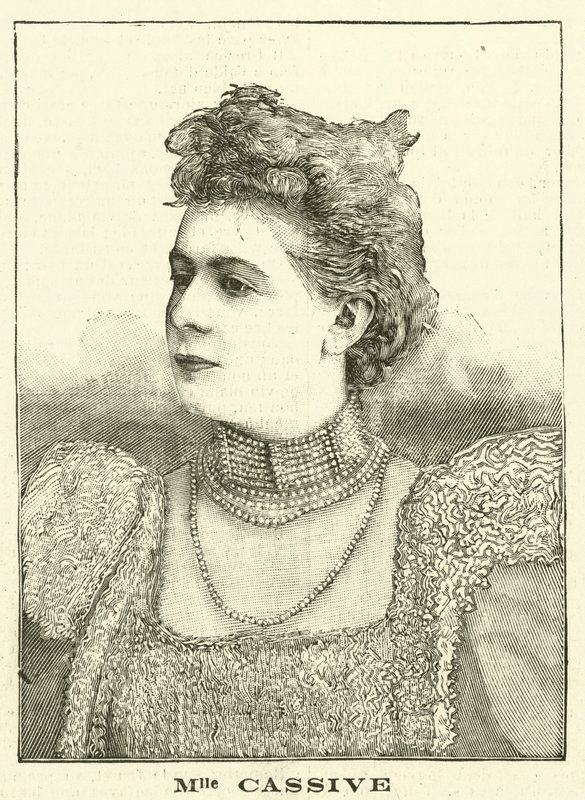 Armande Cassive, fransk skådespelerska (gravyr) av French School