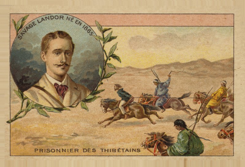 Arnold Henry Savage Landor tillfångatagen i Tibet av French School