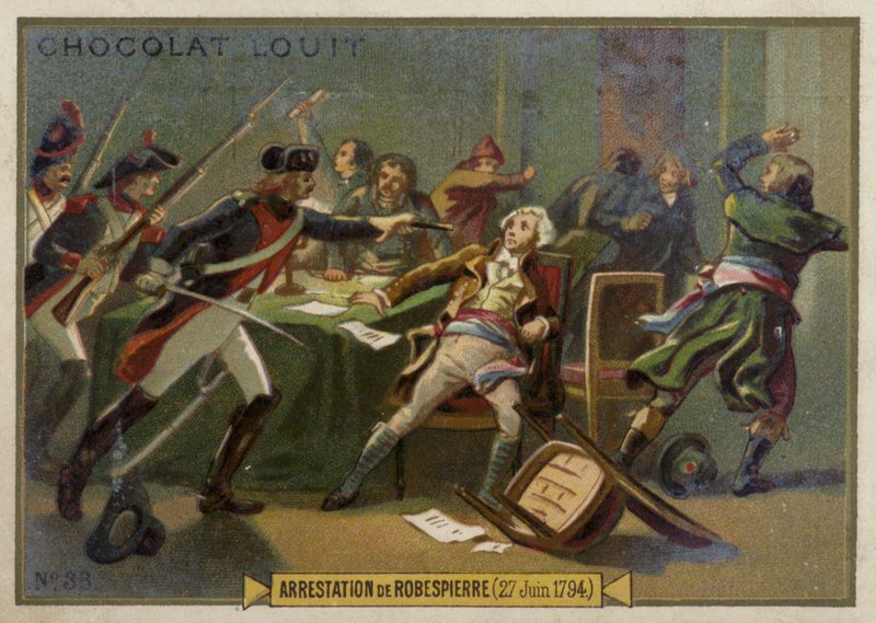 Gripande av Maximilien Robespierre, franska revolutionen, 27 juli 1794 av French School
